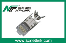 NT-TA008 8P8C STP Plug With Cable Clip