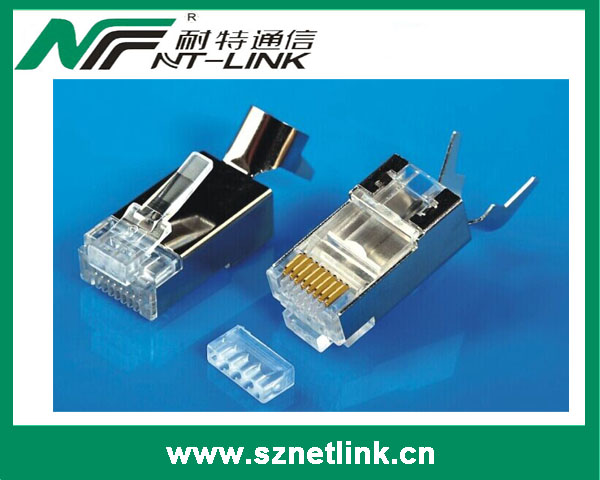 13. RJ45 Cat7 STP Connector with cable clip